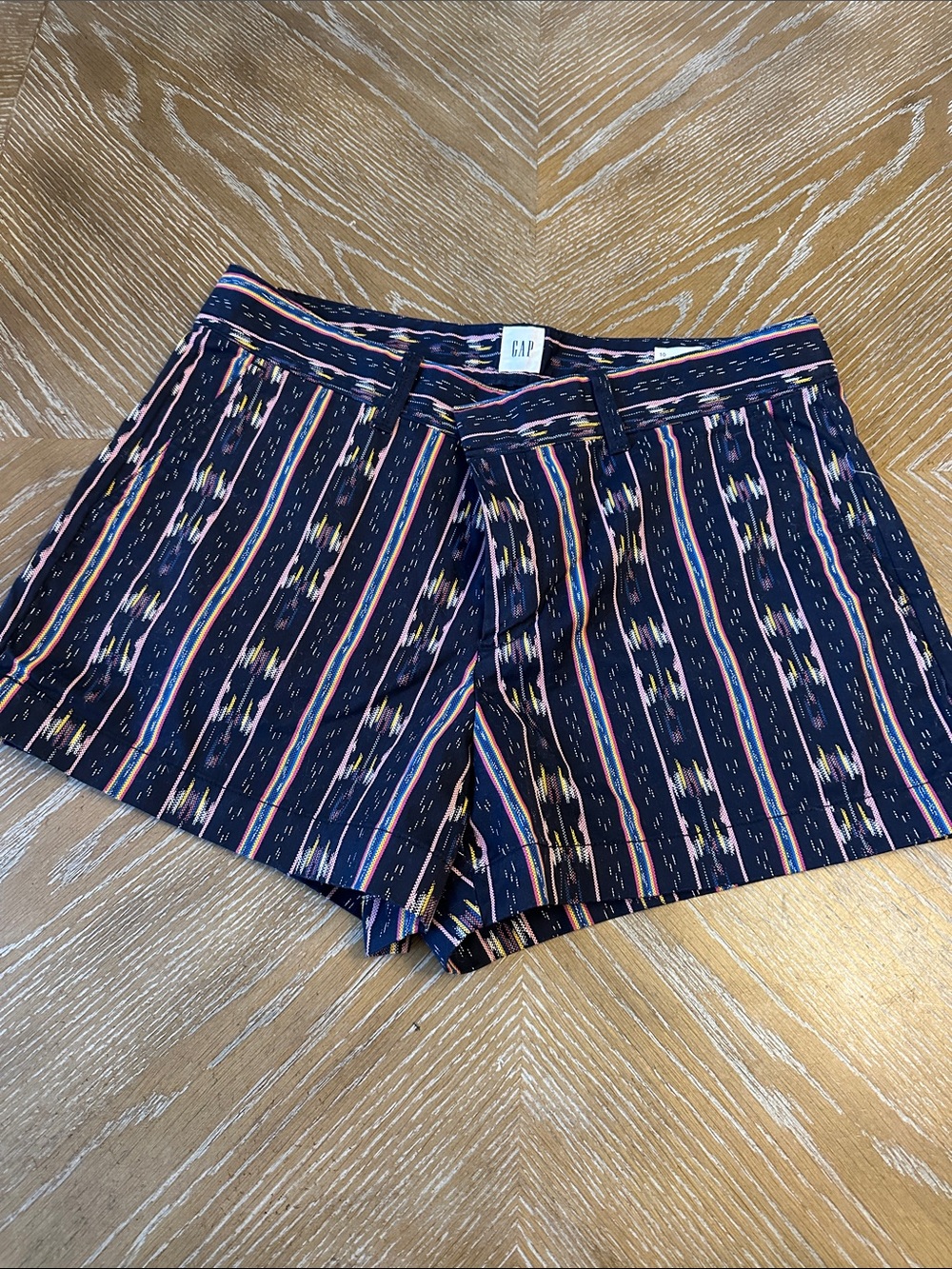 GAP Navy Striped Ikat-Accent Women's Shorts